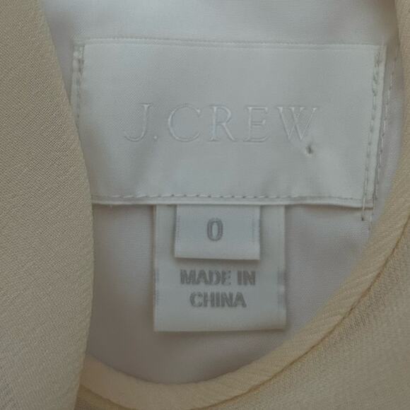 J.Crew Clara 100% Silk Vanilla Chiffon Bridesmaid Dress Size 0 - Picture 6 of 8